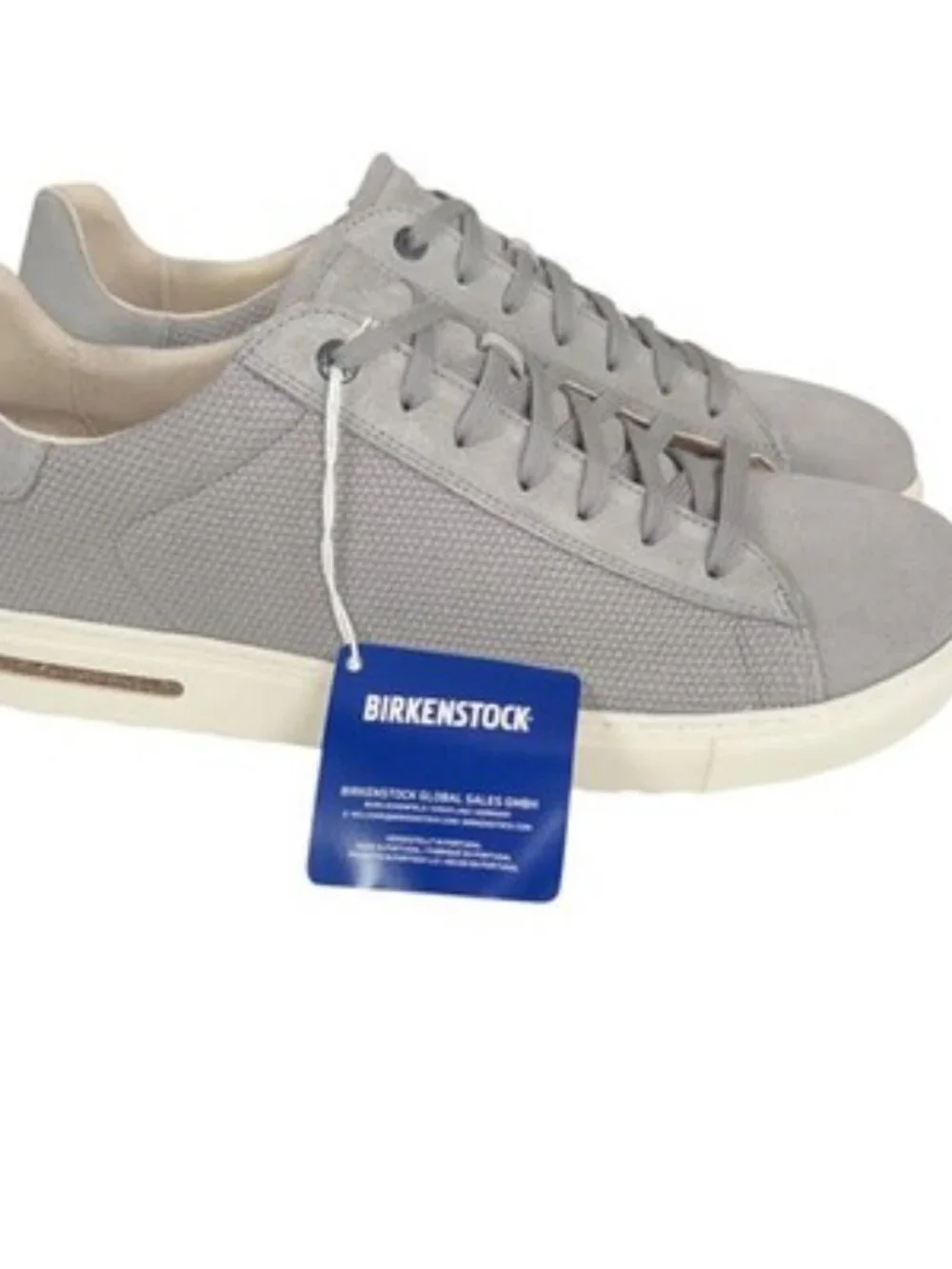 Birkenstock Bend Low Suede Canvas Sneakers Mens Size 11 Whale Gray NEW